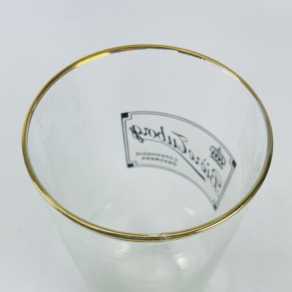 Vintage Biere Tuborg Beer Glass 25cls Gold Rim Danish Danemark Copenhagen Logo - Picture 6 of 7